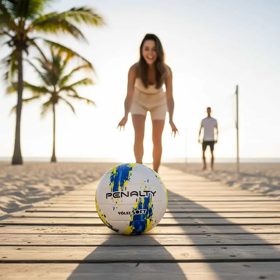 Balón de Voleyball Penalty Soft XXIII Blanco/Azul 3