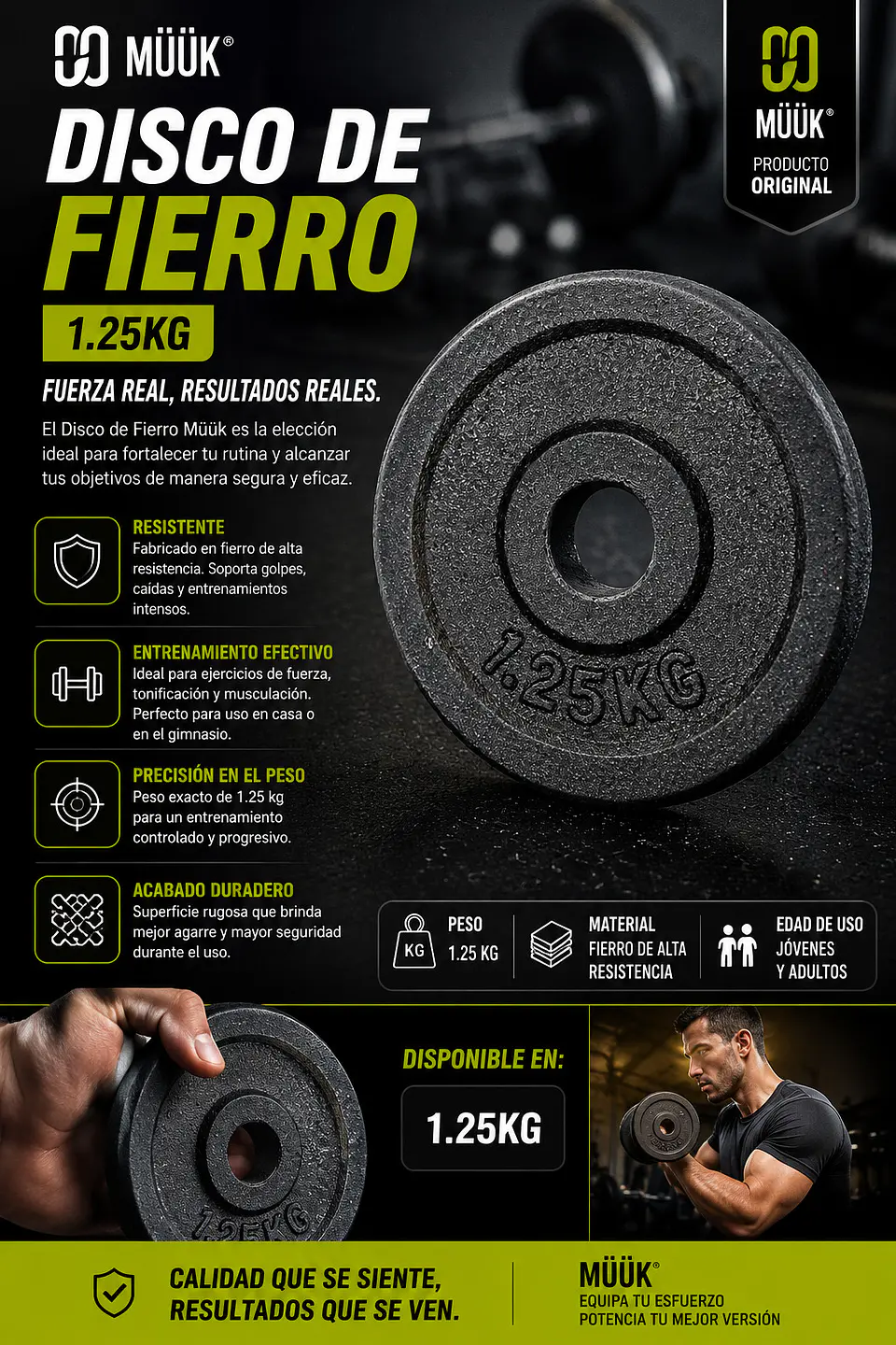 Disco De Fierro Muuk 1.25Kg 5