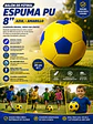Balón de Fútbol Espuma PU 8'' Azul-Amarillo - Miniatura 4
