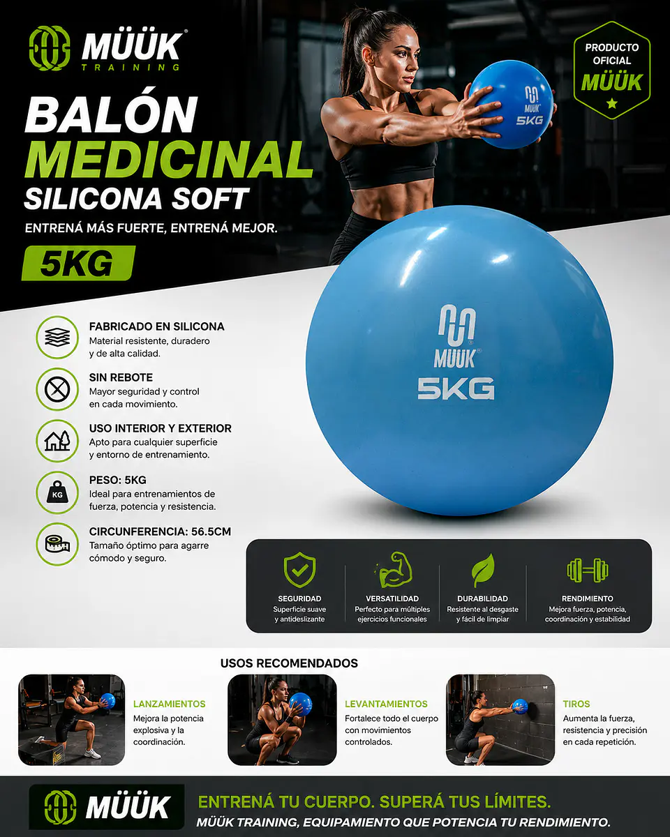 Balon Medicinal Muuk De Silicona Soft 5Kg 7