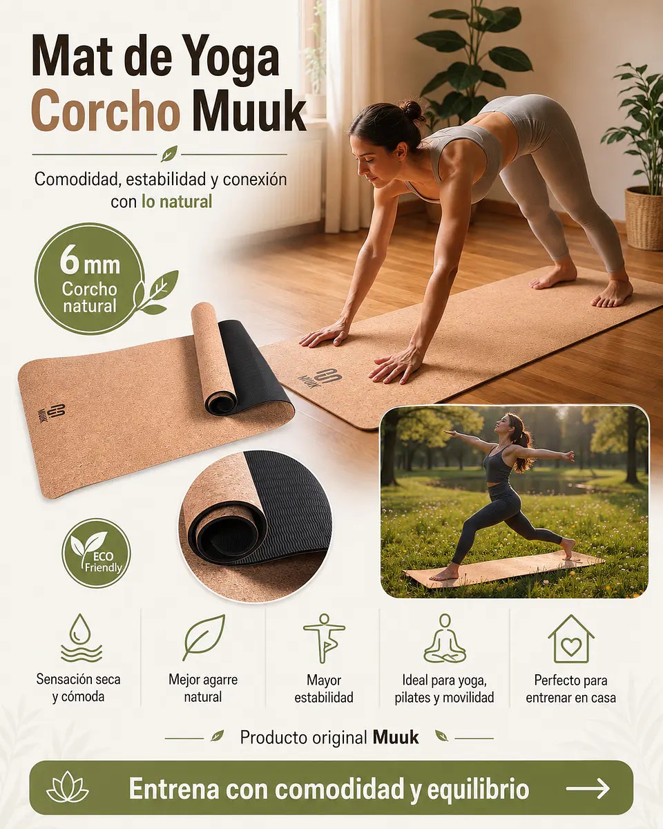 Mat De Yoga Corcho Muuk 6