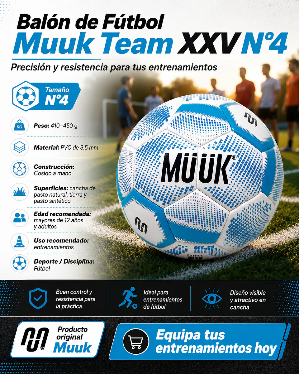 Balon de Futbol Muuk Team XXV N°4 7