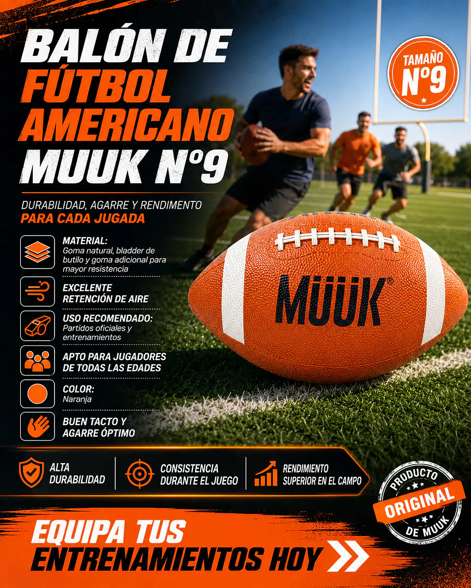 Balón de Fútbol Americano Muuk N°9 5
