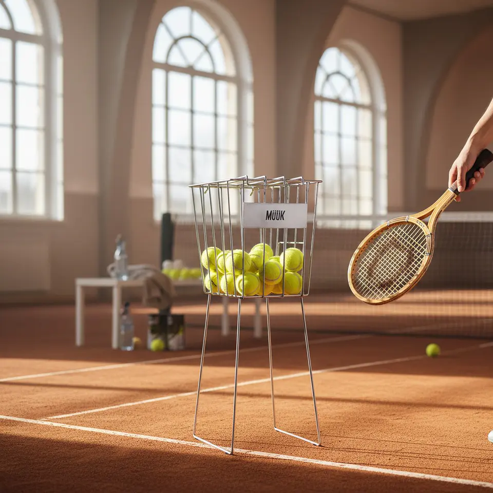 Canasto de Tenis Muuk Recup. Pelotas Sin Ruedas 4