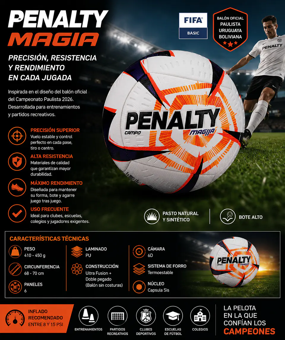 Balón de Futbol Penalty MAGIA  5