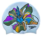 Gorro Natacion Speedo Adulto Blanco Multicolor Flor - Miniatura 1