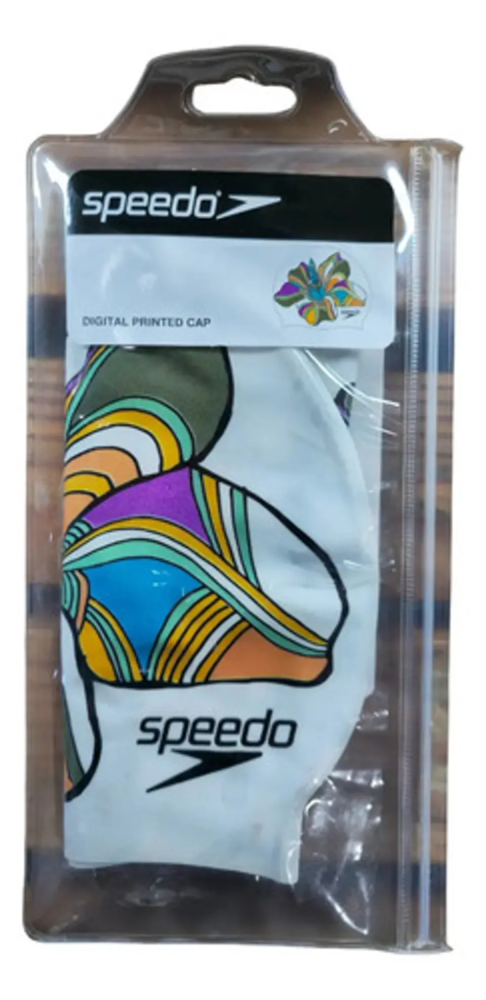 Gorro Natacion Speedo Adulto Blanco Multicolor Flor 3