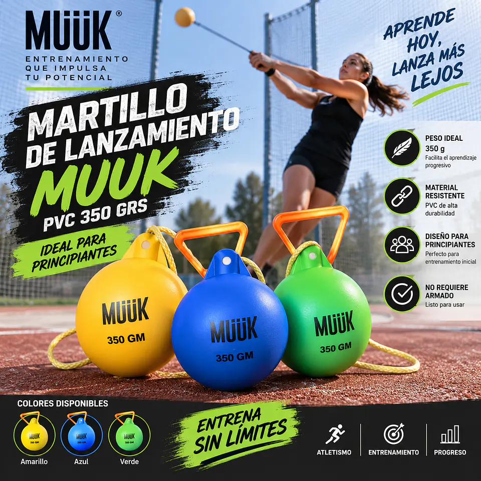 Martillo De Lanzamiento Muuk Pvc 350 Grs 8