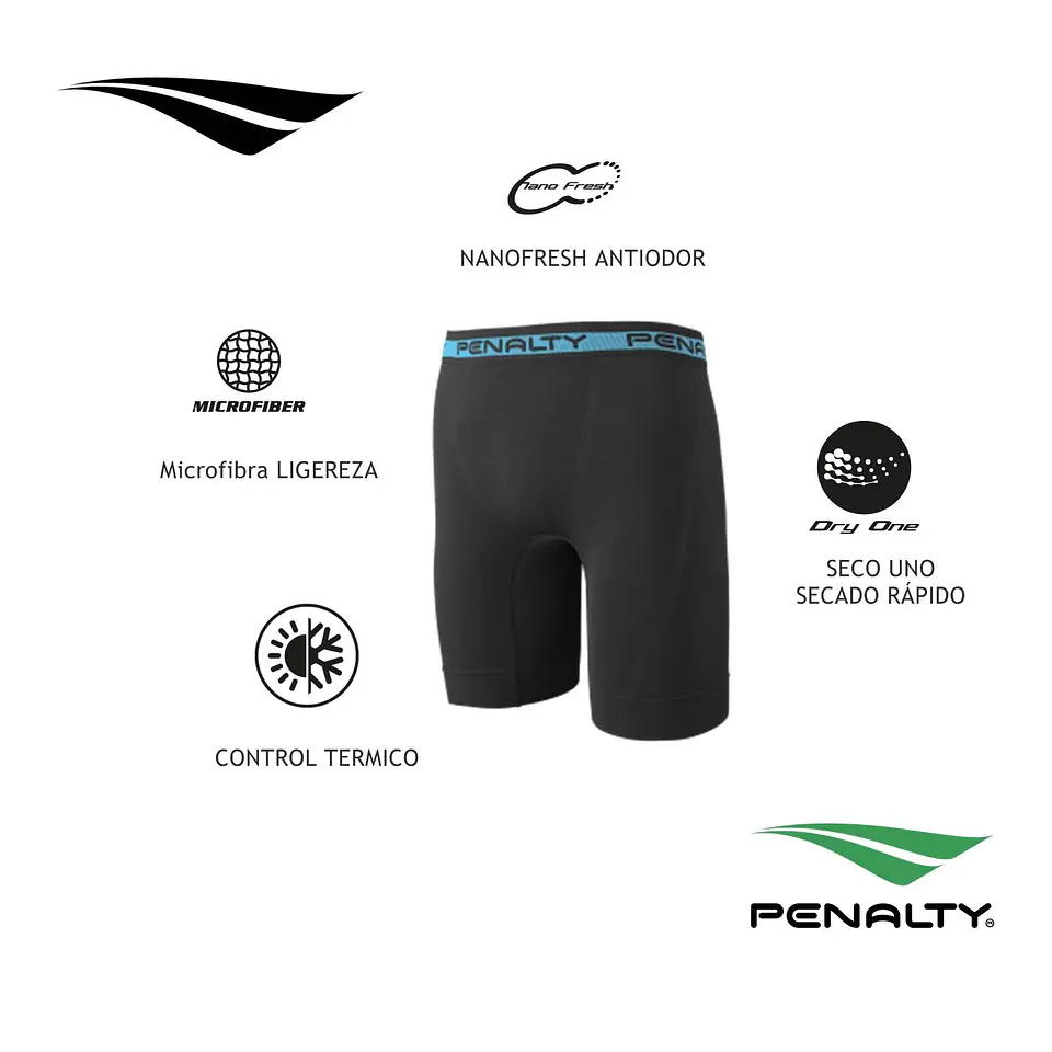 Bermuda Penalty Seamless VII Negro/Azul 3