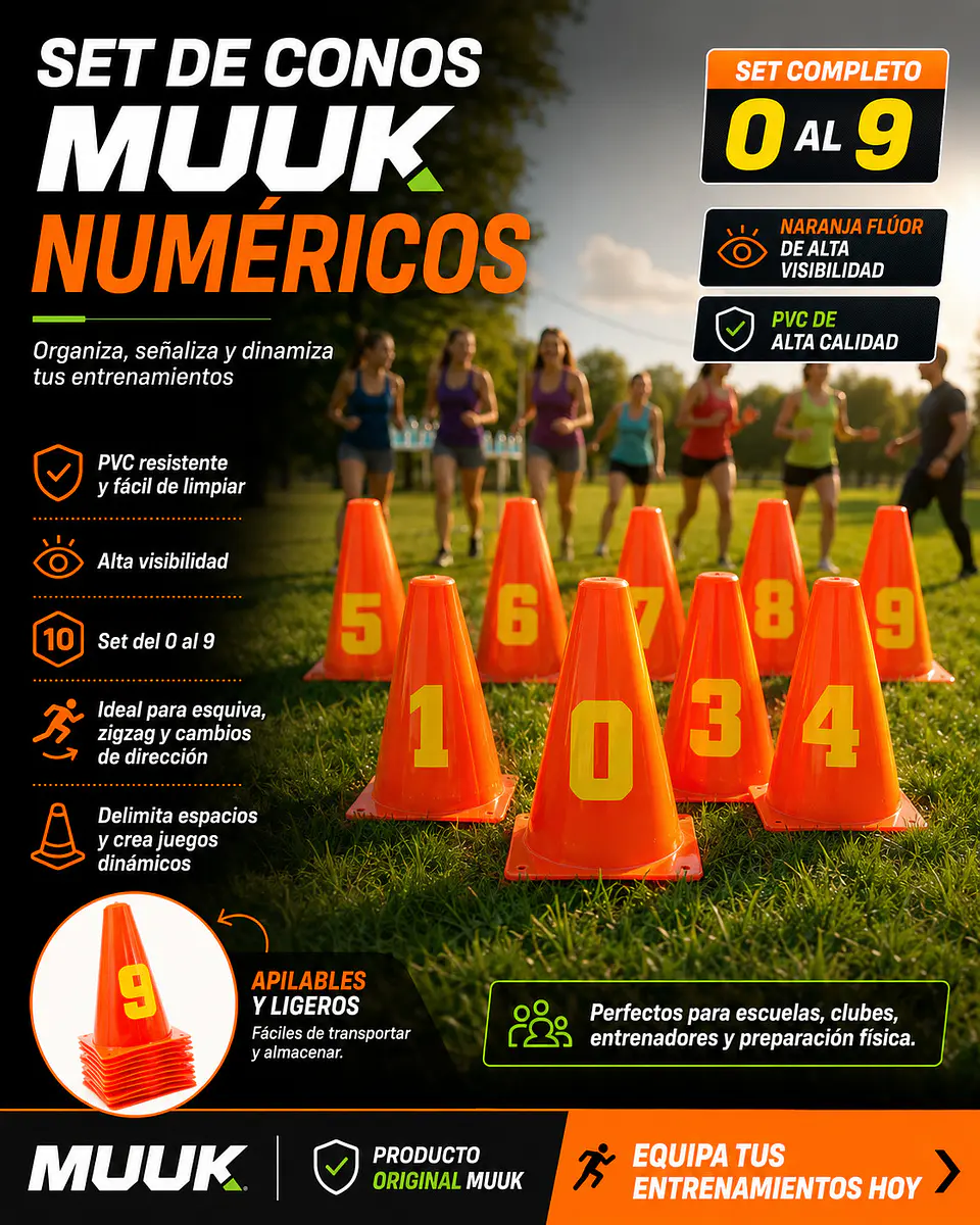 Set De Conos Muuk Numéricos 6