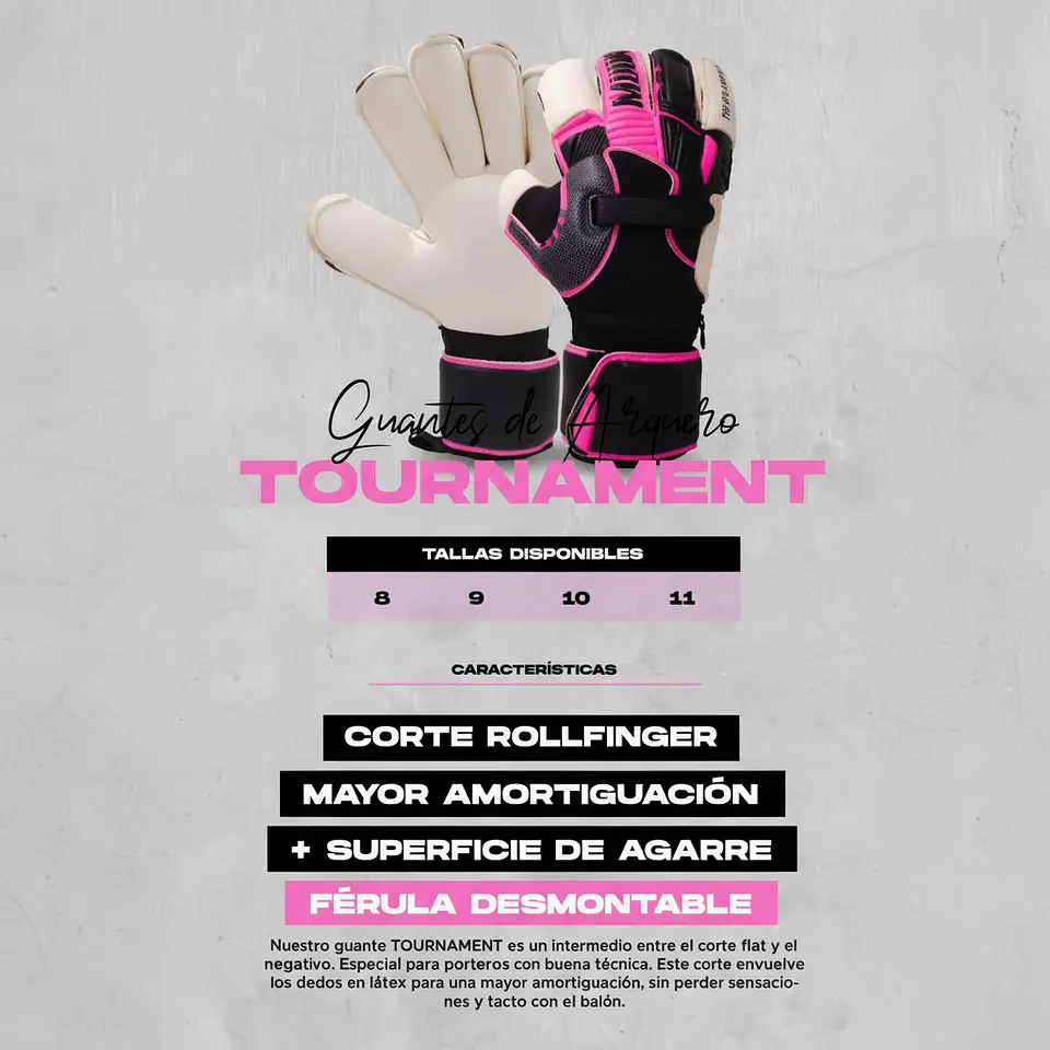 Guante De Arquero Muuk Tournament Negro-Rosa 10
