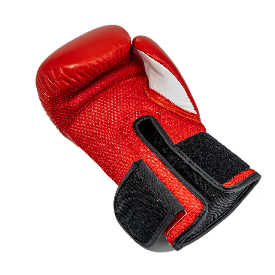 Guante de Box Muuk Cuero Eliminator Rojo-Negro 2