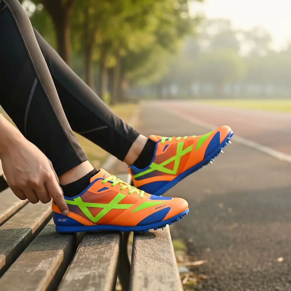 Zapatillas de Atletismo Torpedo Brisk Color Azul/Naranjo  5