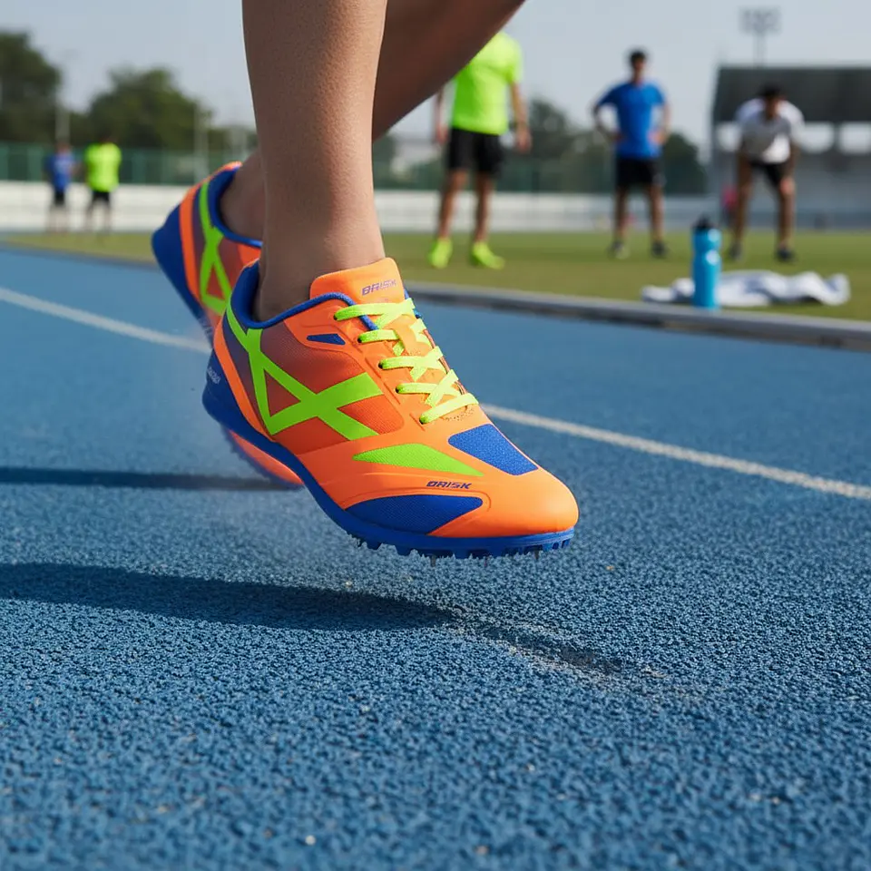 Zapatillas de Atletismo Torpedo Brisk Color Azul/Naranjo  6