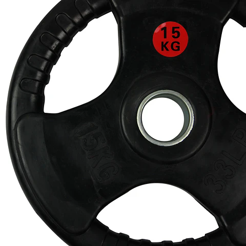 Disco Olimpico con Aza Circular Goma 15 kg
