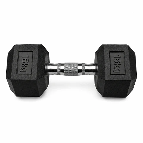 Mancuerna Hexagonal Goma 16 kg