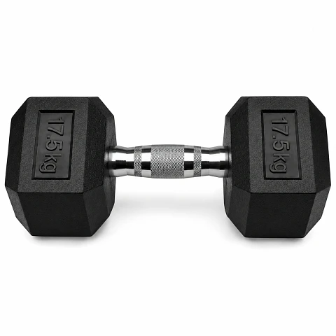 Mancuerna Hexagonal Goma 17.5 kg