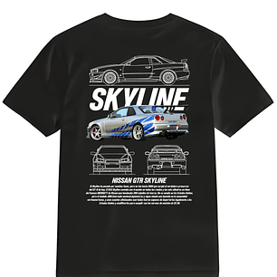 POLERA SKYLINE NEGRO - CLASSIC UNISEX 