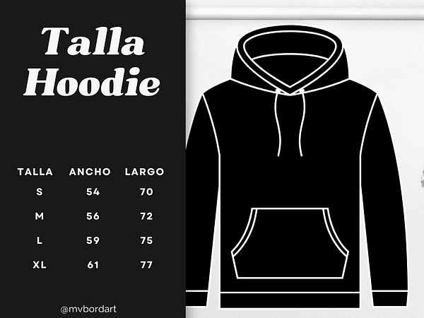 Guía de tallas Polerón canguro