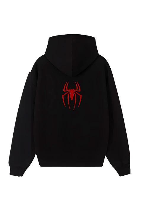 POLERÓN BORDADO SPIDER RED BÁSICO - NEGRO