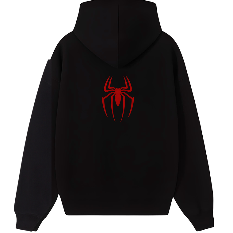 POLERÓN BORDADO SPIDER RED BÁSICO - NEGRO 1