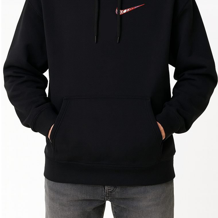 POLERÓN BORDADO SPIDER RED BÁSICO - NEGRO 4