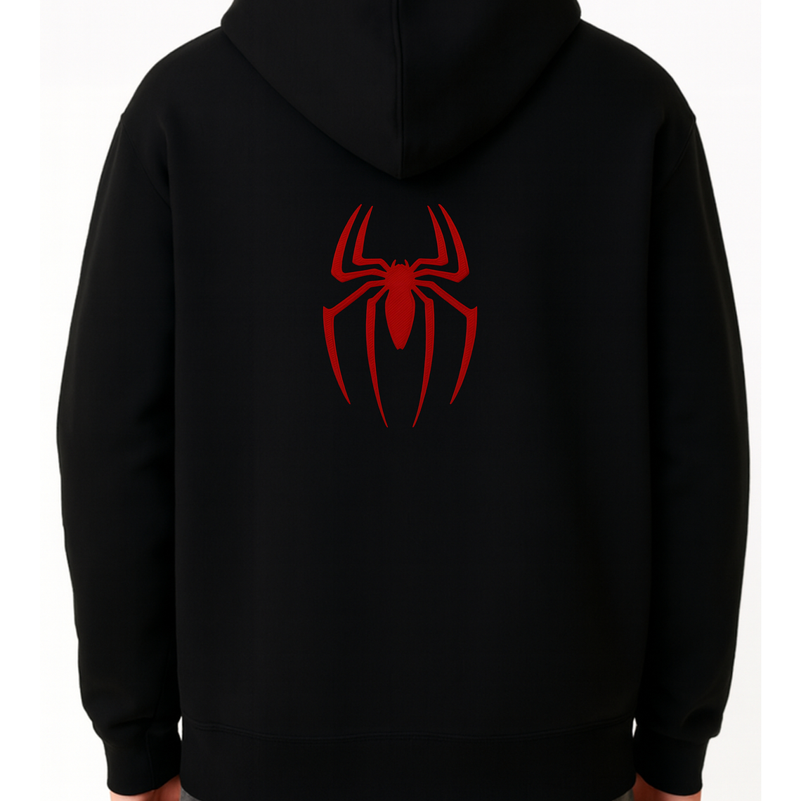 POLERÓN BORDADO SPIDER RED BÁSICO - NEGRO 3