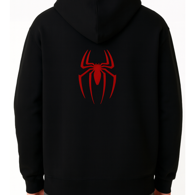 POLERÓN BORDADO SPIDER RED BÁSICO - NEGRO 3