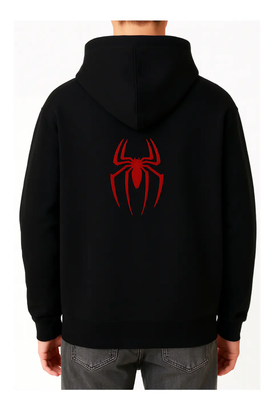 POLERÓN BORDADO SPIDER RED BÁSICO - NEGRO 3
