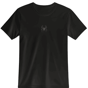 POLERA CLASSIC SPIDER BORDADA HEAVY COTTON 280 - NEGRO