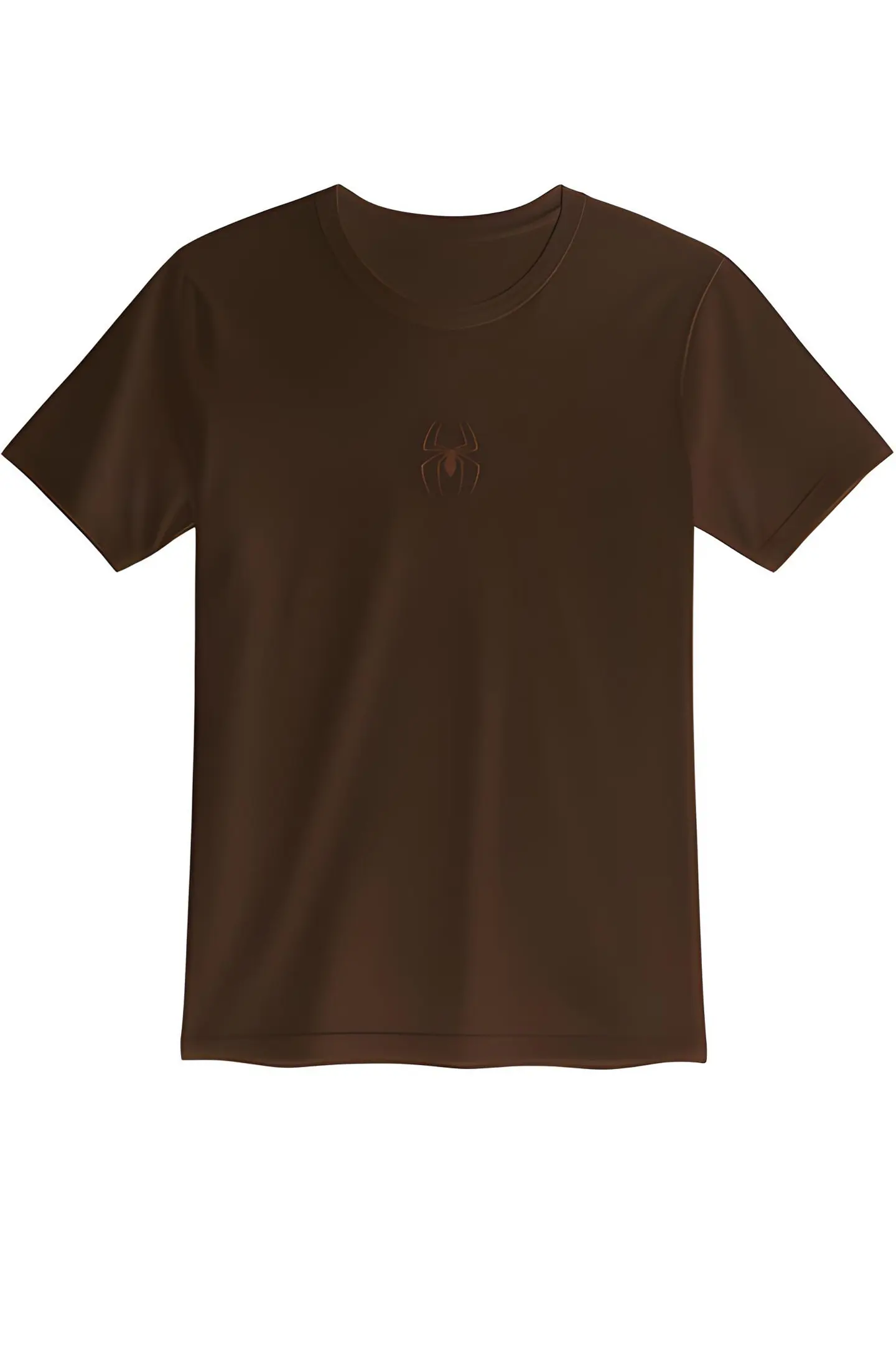 POLERA CLASSIC SPIDER BORDADA HEAVY COTTON 280 - CAFE MVBORDART 1