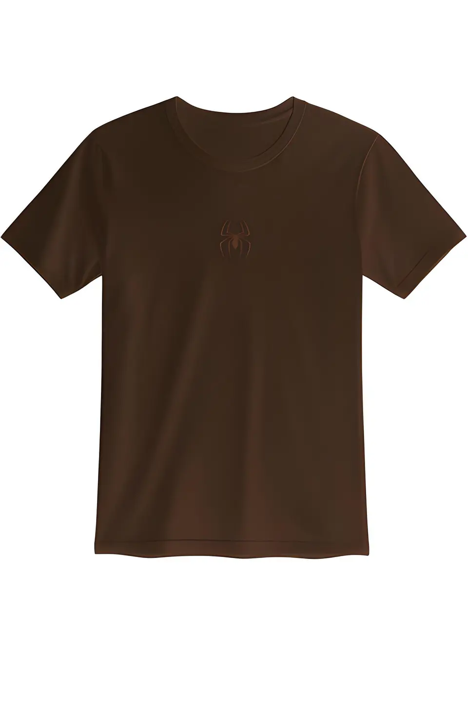 POLERA CLASSIC SPIDER BORDADA HEAVY COTTON 280 - CAFE MVBORDART 1