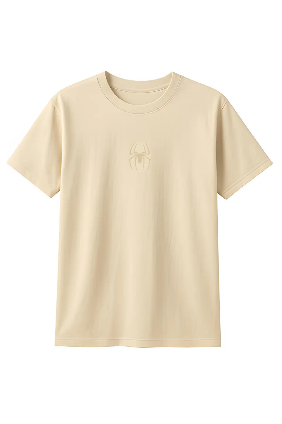 POLERA CLASSIC SPIDER BORDADA HEAVY COTTON 280 - ARENA MVBORDART 1