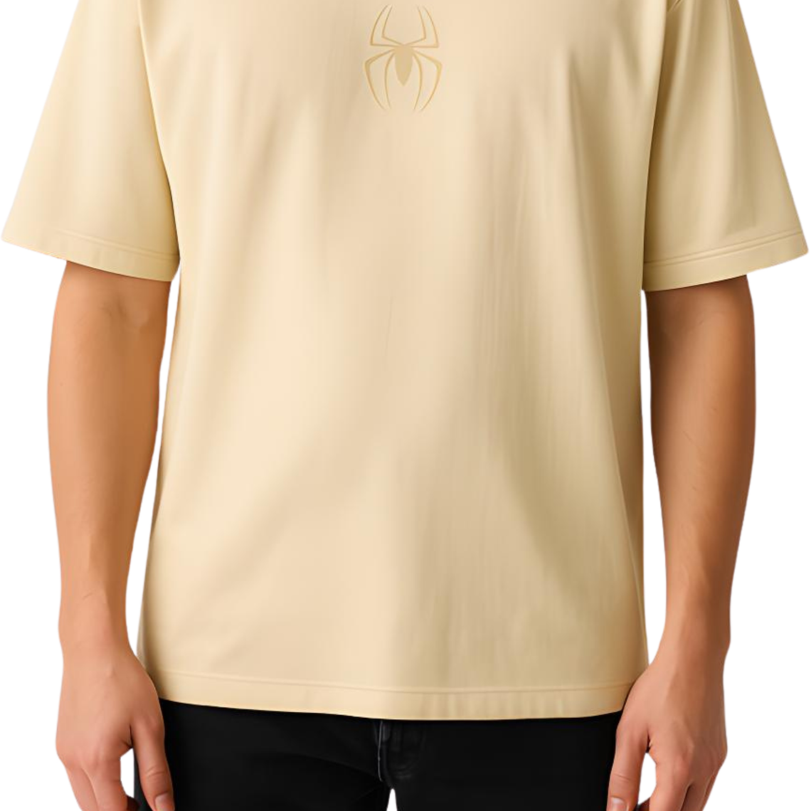 POLERA CLASSIC SPIDER BORDADA HEAVY COTTON 280 - ARENA 2