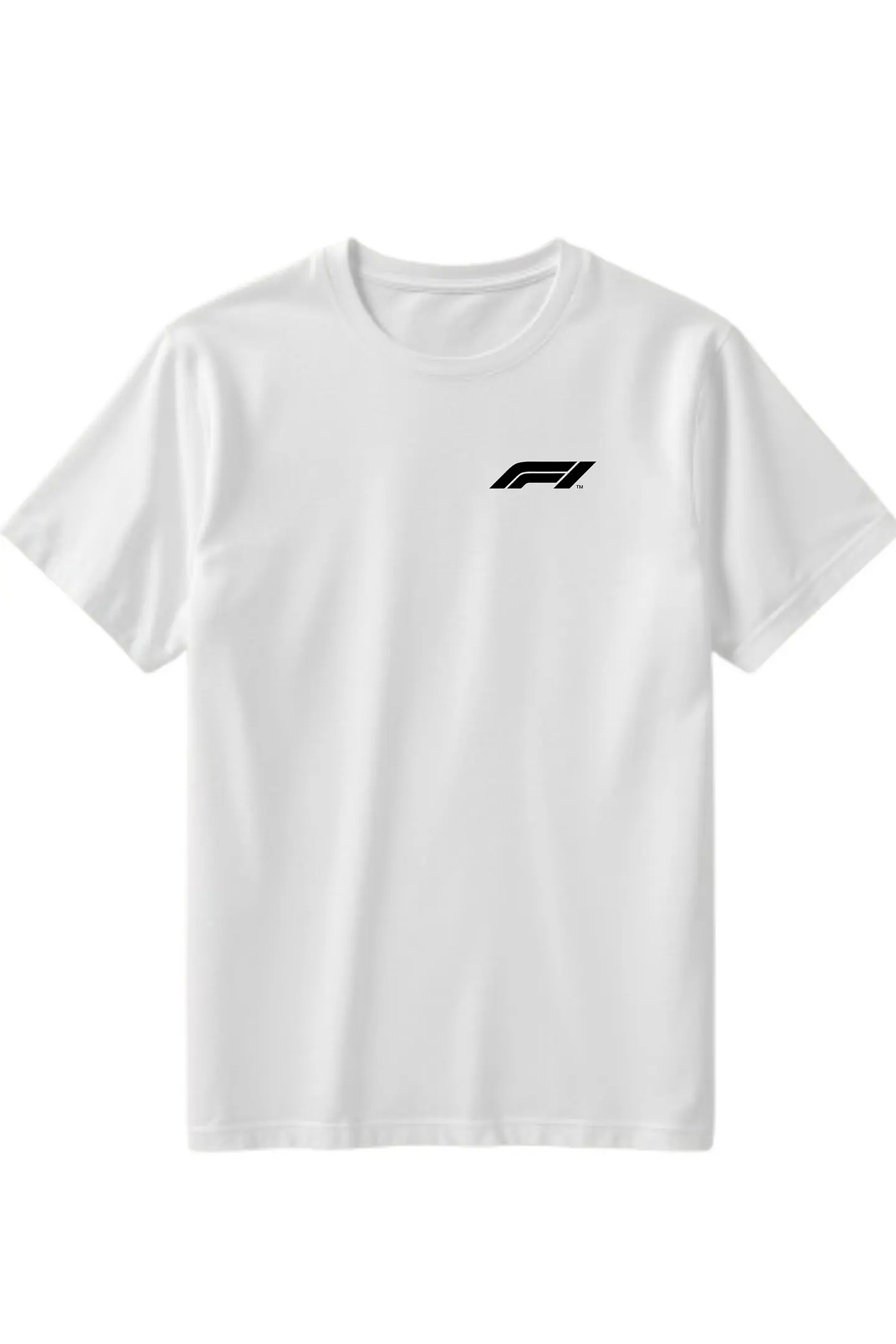 POLERA F1 NEGRO - BLANCA CLASSIC UNISEX 4