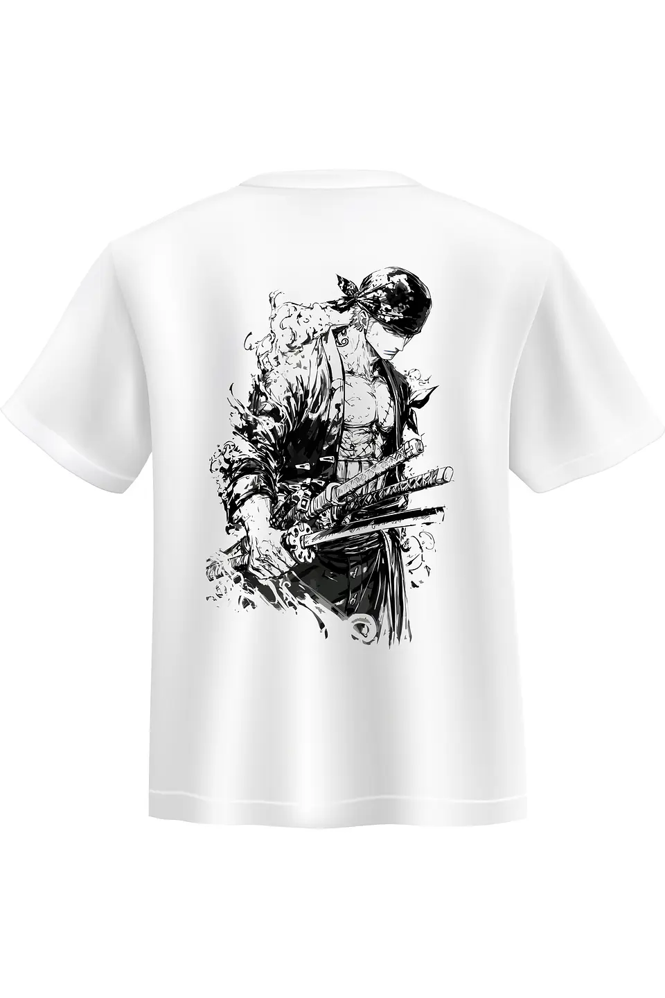 POLERA ZORO NEGRO - BLANCO CLASSIC UNISEX 1