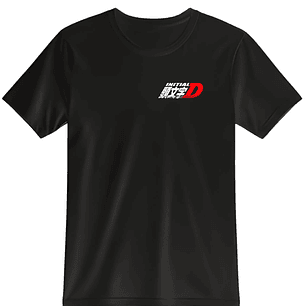 POLERA INITIAL D NEGRO - CLASSIC UNISEX