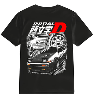 POLERA INITIAL D NEGRO - CLASSIC UNISEX
