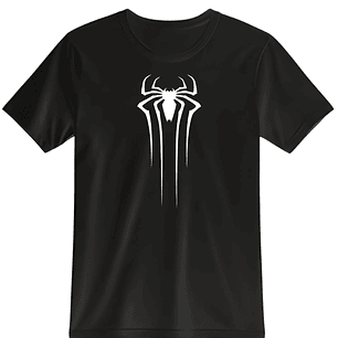 POLERA SPIDER ESTAMPADO BLANCO/NEGRO - CLASSIC UNISEX