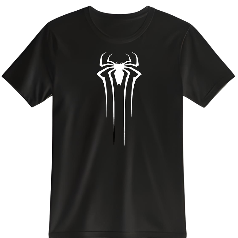 POLERA SPIDER ESTAMPADO BLANCO/NEGRO - CLASSIC UNISEX 1
