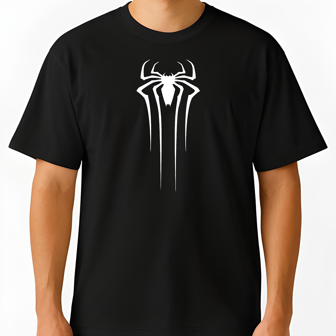 POLERA SPIDER ESTAMPADO BLANCO/NEGRO - CLASSIC UNISEX 3