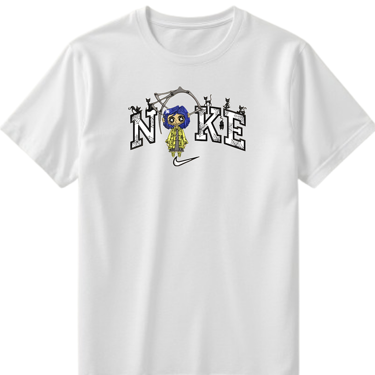 POLERA CORA BORDADO BLANCO/NEGRO - CLASSIC UNISEX 1