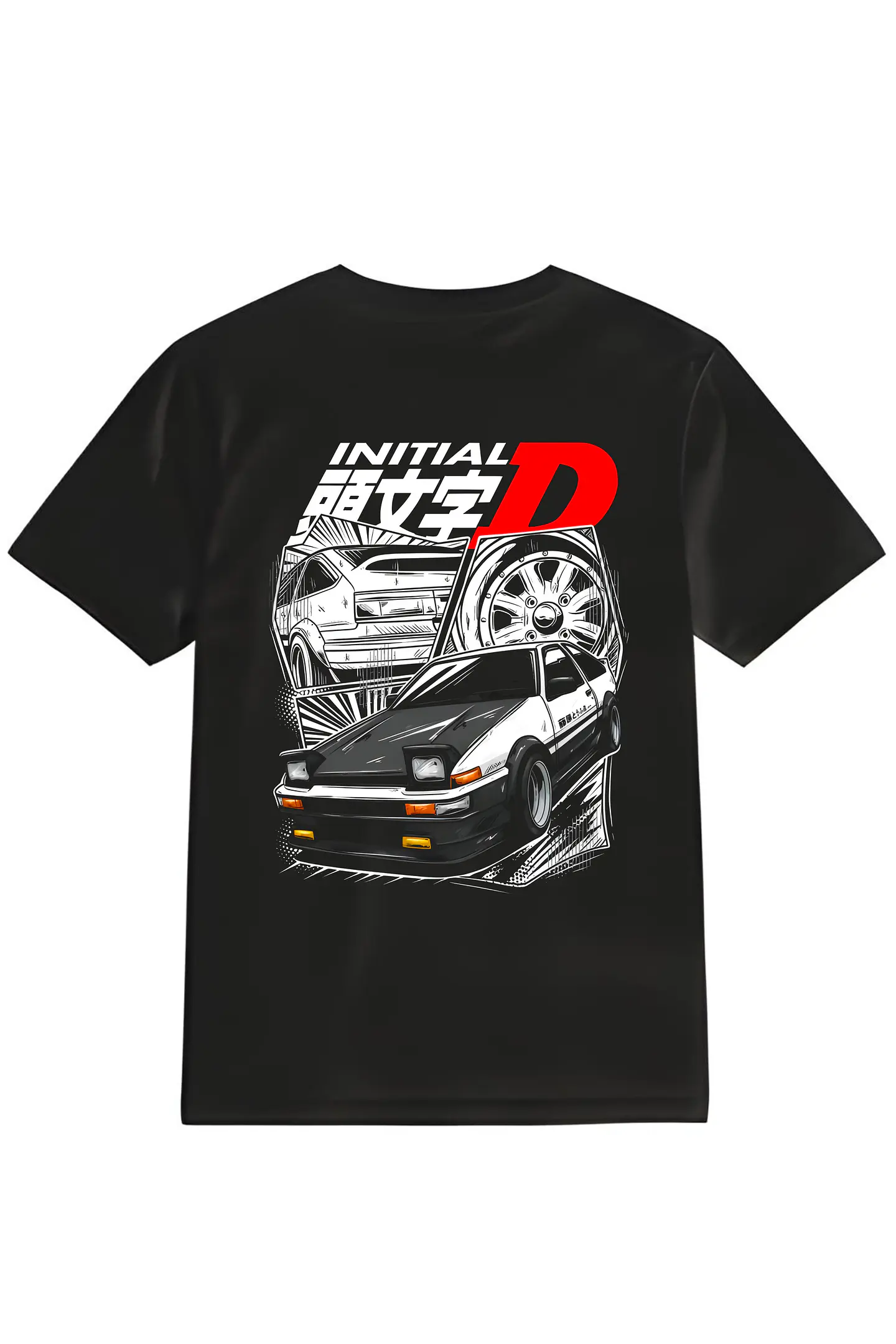 POLERA INITIAL D NEGRO - CLASSIC UNISEX 1