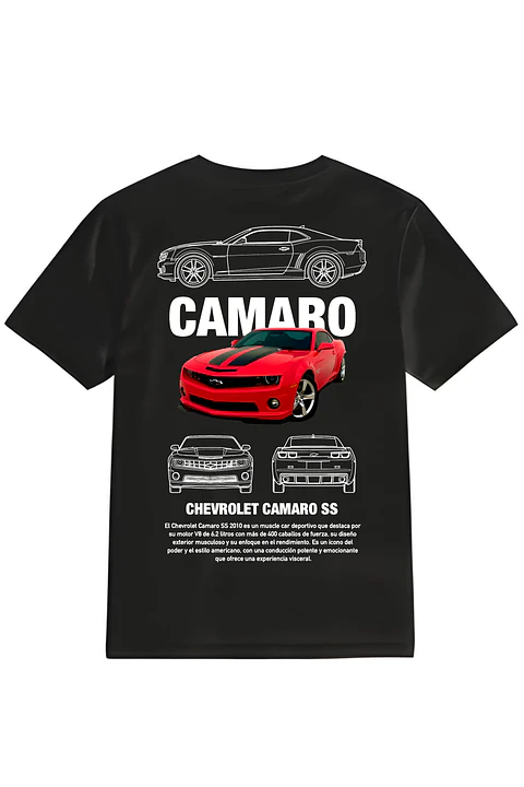 POLERA CAMARO NEGRO - CLASSIC UNISEX