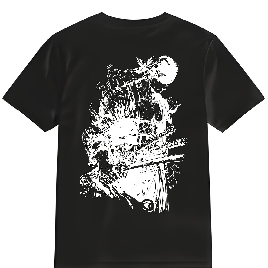 POLERA ZORO NEGRO - BLANCO CLASSIC UNISEX 3