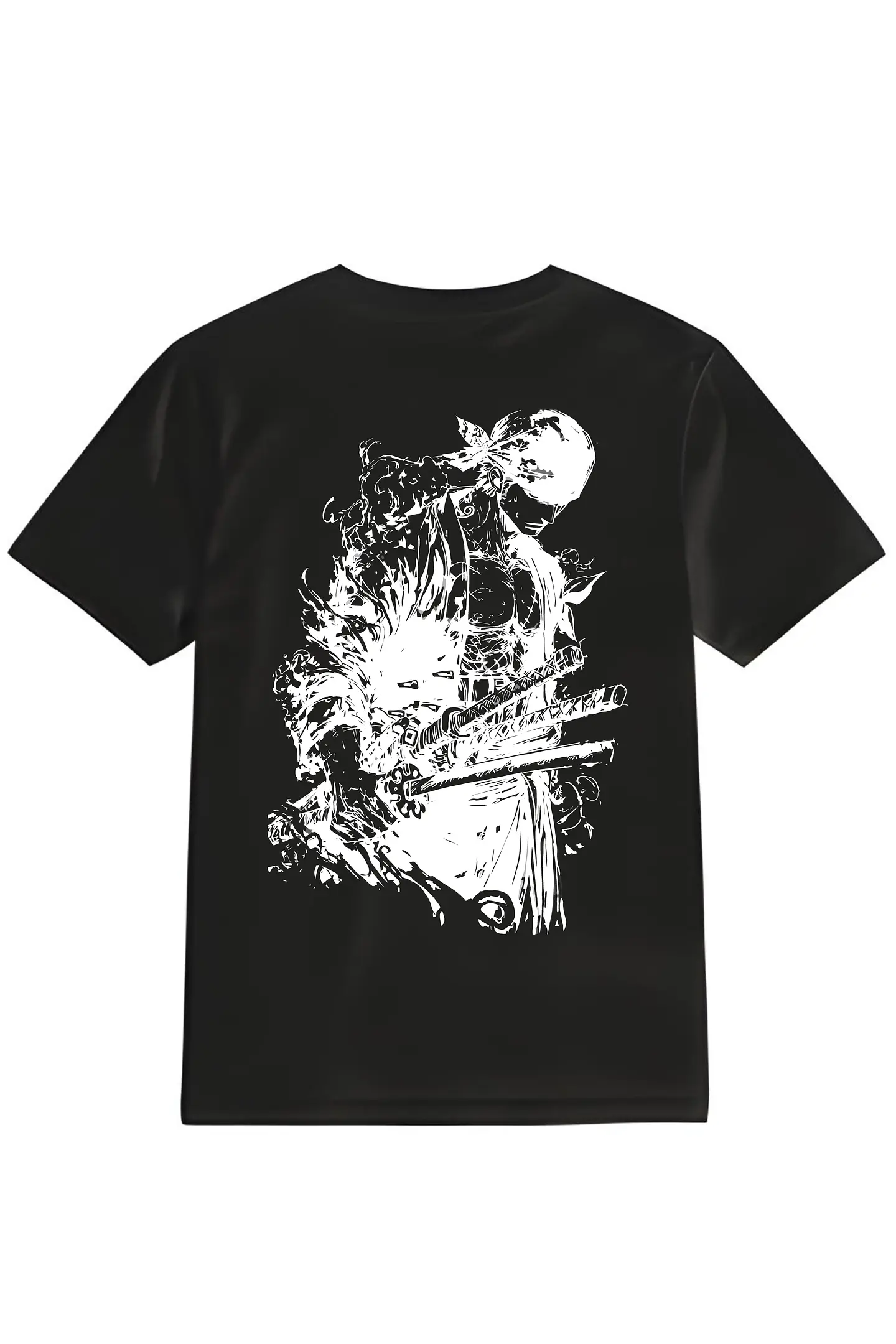 POLERA ZORO NEGRO - BLANCO CLASSIC UNISEX 3