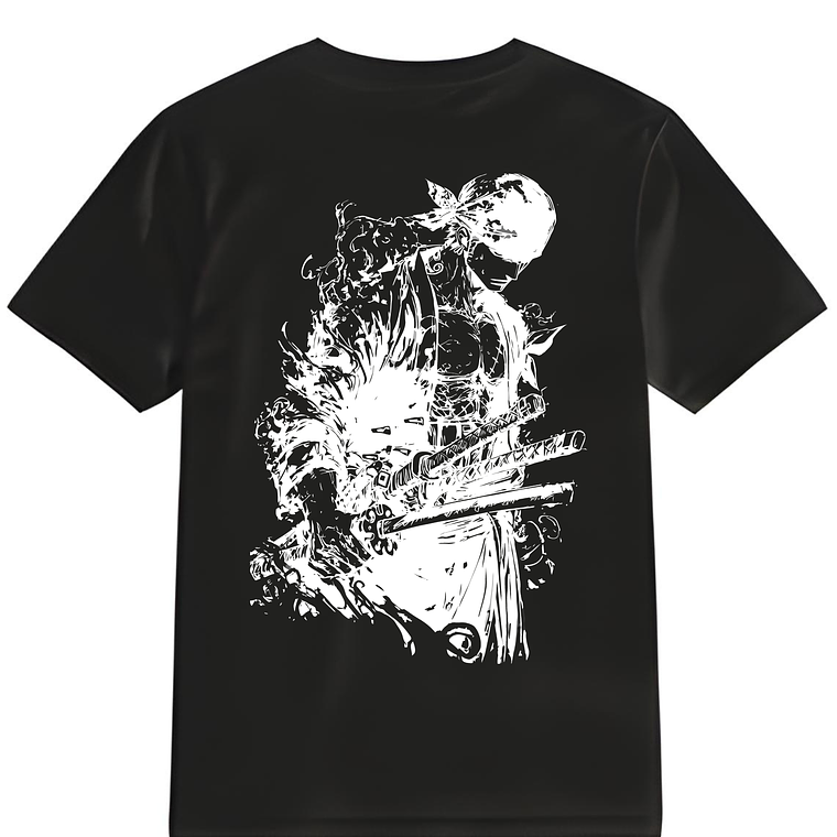 POLERA ZORO NEGRO - BLANCO CLASSIC UNISEX 3