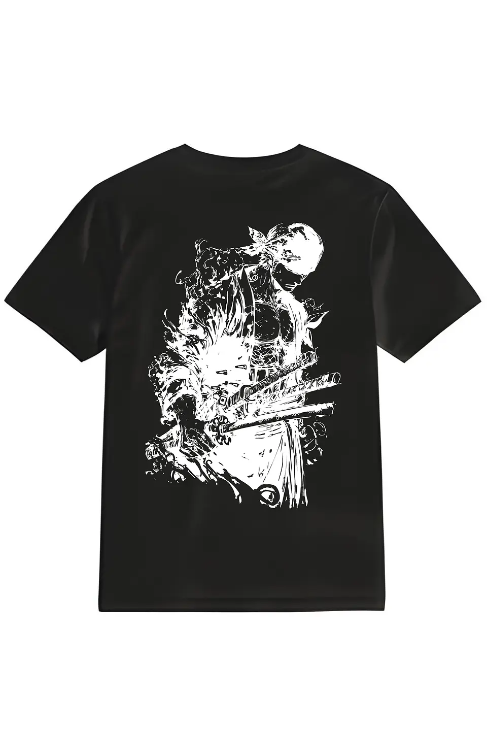 POLERA ZORO NEGRO - BLANCO CLASSIC UNISEX 3