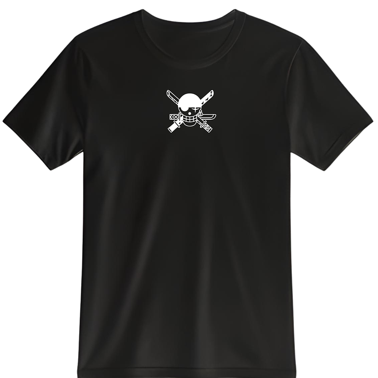 POLERA ZORO NEGRO - BLANCO CLASSIC UNISEX 4