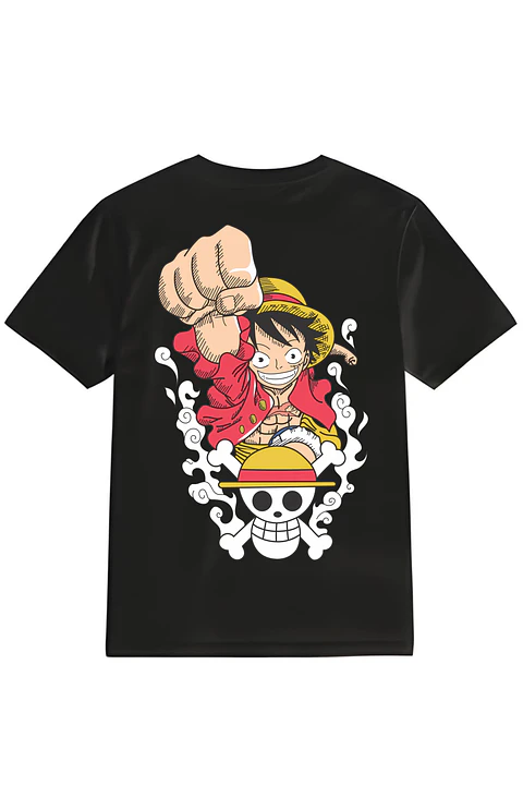 POLERA LUFFY NEGRO - BLANCO CLASSIC UNISEX